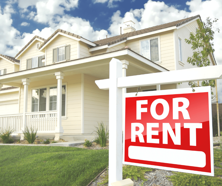 A house with a for rent sign in the front yard presented by MoveZen Property Management