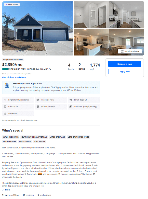 King Elder Way Rental Home with Community Pool