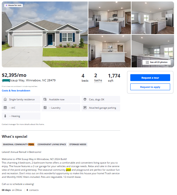 Scaup Way Rental Home with Community Pool