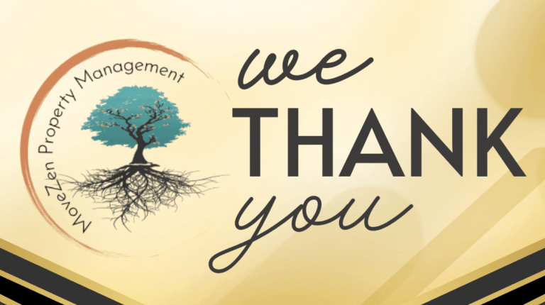 Consumer Choice Award for Raleigh graphic showing MoveZen Property Management saying thank you to everyone who has trusted them.
