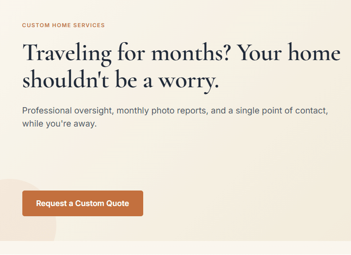 frequent traveler custom housing services support