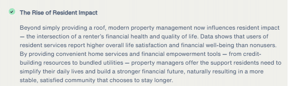 By providing home services managers offer the support residents need Appfolio