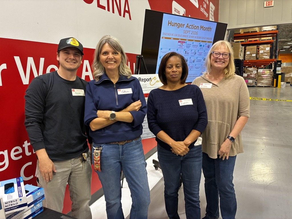 MoveZen Property Management Charlotte team volunteering at Second Harvest Food Bank of Metrolina